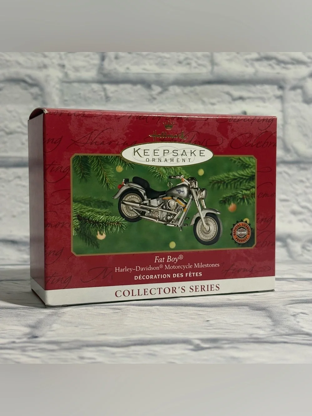 Vintage 2000 Hallmark Harley Davidson “Fat Boy” motorcycle ornament